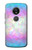 S3747 Polygone de drapeau trans Etui Coque Housse pour Motorola Moto E5 Plus