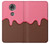 S3754 Cornet de crème glacée à la fraise Etui Coque Housse pour Motorola Moto E5 Plus