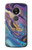 S3676 Pierre de marbre abstraite colorée Etui Coque Housse pour Motorola Moto G6 Play, Moto G6 Forge, Moto E5