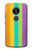 S3678 Vertical arc-en-ciel coloré Etui Coque Housse pour Motorola Moto G6 Play, Moto G6 Forge, Moto E5