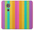 S3678 Vertical arc-en-ciel coloré Etui Coque Housse pour Motorola Moto G6 Play, Moto G6 Forge, Moto E5