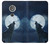 S3693 Pleine lune du loup blanc sinistre Etui Coque Housse pour Motorola Moto G6 Play, Moto G6 Forge, Moto E5