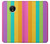 S3678 Vertical arc-en-ciel coloré Etui Coque Housse pour Motorola Moto E4 Plus