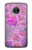 S3710 Coeur d'amour rose Etui Coque Housse pour Motorola Moto E4 Plus