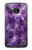 S3713 Graphique violet améthyste à quartz imprimé Etui Coque Housse pour Motorola Moto E4