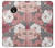 S3716 Motif floral rose Etui Coque Housse pour Motorola Moto E4