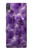 S3713 Graphique violet améthyste à quartz imprimé Etui Coque Housse pour Sony Xperia L3