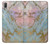 S3717 Imprimé graphique en marbre bleu pastel or rose Etui Coque Housse pour Sony Xperia L3