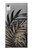 S3692 Feuilles de palmier gris noir Etui Coque Housse pour Sony Xperia XA1