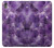 S3713 Graphique violet améthyste à quartz imprimé Etui Coque Housse pour Sony Xperia XA1
