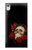 S3753 Roses de crâne gothique sombre Etui Coque Housse pour Sony Xperia XA1