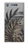 S3692 Feuilles de palmier gris noir Etui Coque Housse pour Sony Xperia XZ1