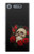 S3753 Roses de crâne gothique sombre Etui Coque Housse pour Sony Xperia XZ1
