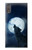 S3693 Pleine lune du loup blanc sinistre Etui Coque Housse pour Sony Xperia XZ
