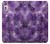 S3713 Graphique violet améthyste à quartz imprimé Etui Coque Housse pour Sony Xperia XZ
