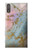 S3717 Imprimé graphique en marbre bleu pastel or rose Etui Coque Housse pour Sony Xperia XZ