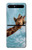 S3680 Girafe de sourire mignon Etui Coque Housse pour Samsung Galaxy Z Flip 5G