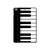 S3078 Noir et blanc Clavier de piano Etui Coque Housse pour iPad mini 4, iPad mini 5, iPad mini 5 (2019)