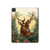 S2841 Renne de Noël millésimé Etui Coque Housse pour iPad Pro 11 (2021,2020,2018, 3rd, 2nd, 1st)