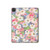 S3688 Motif d'art floral floral Etui Coque Housse pour iPad Pro 11 (2021,2020,2018, 3rd, 2nd, 1st)