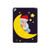 S2849 Mignon Lune Nuit Sleepy Chouette Etui Coque Housse pour iPad Pro 12.9 (2015,2017)