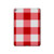 S3535 Rouge vichy Etui Coque Housse pour iPad Pro 12.9 (2015,2017)