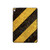 S2231 Noir et Jaune Ligne de risque rayé Etui Coque Housse pour iPad 9.7 (2017,2018), iPad 6, iPad 5