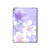 S2361 Fleurs blanches Violet Etui Coque Housse pour iPad 9.7 (2017,2018), iPad 6, iPad 5