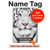 S2553 Tigre blanc Etui Coque Housse pour iPad 9.7 (2017,2018), iPad 6, iPad 5
