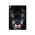 S2823 Noir Loup Bleu Yeux Visage Etui Coque Housse pour iPad 9.7 (2017,2018), iPad 6, iPad 5