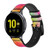CA0342 Tie Dye Couleur Bracelet de montre intelligente en cuir et silicone pour Samsung Galaxy Watch, Gear, Active