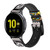 CA0532 Mort de carte de tarot Bracelet de montre intelligente en cuir et silicone pour Samsung Galaxy Watch, Gear, Active