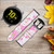 CA0548 Flore de fleur rose douce Bracelet de montre intelligente en cuir et silicone pour Samsung Galaxy Watch, Gear, Active