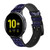 CA0670 Marine Bleu Bandana Motif Bracelet de montre intelligente en cuir et silicone pour Samsung Galaxy Watch, Gear, Active