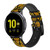 CA0675 Python Imprimer Jaune graphique Peau Bracelet de montre intelligente en cuir et silicone pour Samsung Galaxy Watch, Gear, Active