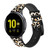 CA0681 Motif mode continu Léopard Bracelet de montre intelligente en cuir et silicone pour Samsung Galaxy Watch, Gear, Active