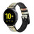 CA0719 Carte du monde millésimé Bracelet de montre intelligente en cuir et silicone pour Samsung Galaxy Watch, Gear, Active