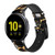 CA0720 Imprimer Graphique en marbre d'or Bracelet de montre intelligente en cuir et silicone pour Samsung Galaxy Watch, Gear, Active