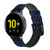 CA0730 Bleu planète Bracelet de montre intelligente en cuir et silicone pour Samsung Galaxy Watch, Gear, Active