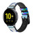CA0765 Bénévoles le monde Faire tourner Bracelet de montre intelligente en cuir et silicone pour Samsung Galaxy Watch, Gear, Active