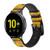 CA0814 Bullet Rouille Jaune Métal Bracelet de montre intelligente en cuir et silicone pour Samsung Galaxy Watch, Gear, Active
