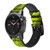CA0097 Serpent vert Bracelet de montre intelligente en cuir et silicone pour Garmin Smartwatch