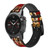 CA0105 indien rouge Bracelet de montre intelligente en cuir et silicone pour Garmin Smartwatch