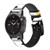 CA0263 Fleurs de marguerite blanche Bracelet de montre intelligente en cuir et silicone pour Garmin Smartwatch