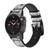 CA0324 Gecko bois imprimé graphique Bracelet de montre intelligente en cuir et silicone pour Garmin Smartwatch