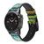 CA0403 Champ de coquelicots Vincent Van Gogh Bracelet de montre intelligente en cuir et silicone pour Garmin Smartwatch