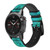 CA0586 Aqua Marbre Pierre Bracelet de montre intelligente en cuir et silicone pour Garmin Smartwatch