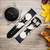CA0651 Cochon Volant Pleine Lune Nuit Bracelet de montre intelligente en cuir et silicone pour Garmin Smartwatch
