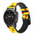 CA0812 Rouge tache à pois Bracelet de montre intelligente en cuir et silicone pour Garmin Smartwatch