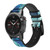 CA0831 Requin-tigre Bracelet de montre intelligente en cuir et silicone pour Garmin Smartwatch